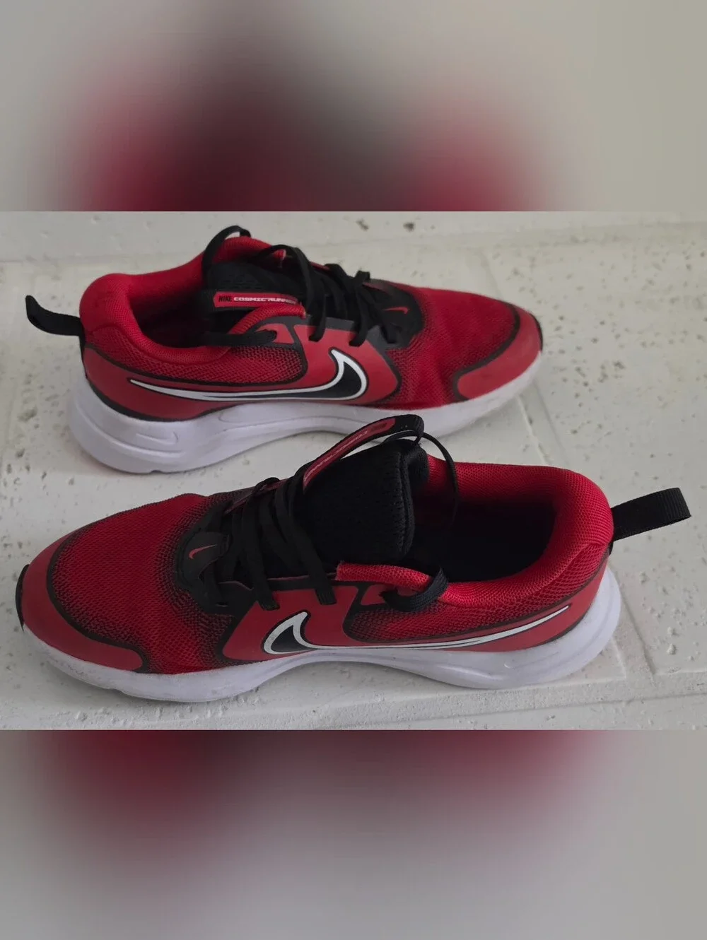 Nike kids red school athletic running shoes size 5